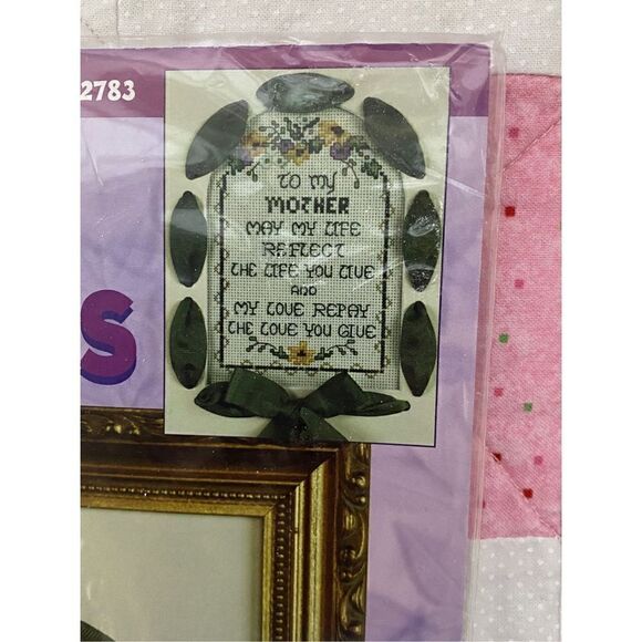 Bucilla Vintage 2001 “TO MY MOTHER” Beautiful Counted Cross-Stitch Kit - Picture 5 of 12